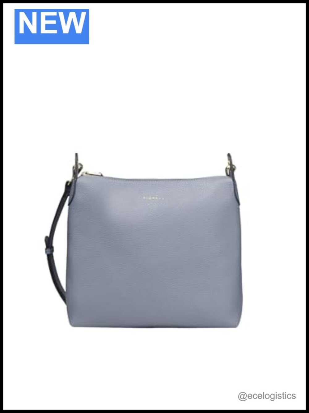 Faux Leather Crossbody Bag with Adjustable Strap & Pockets